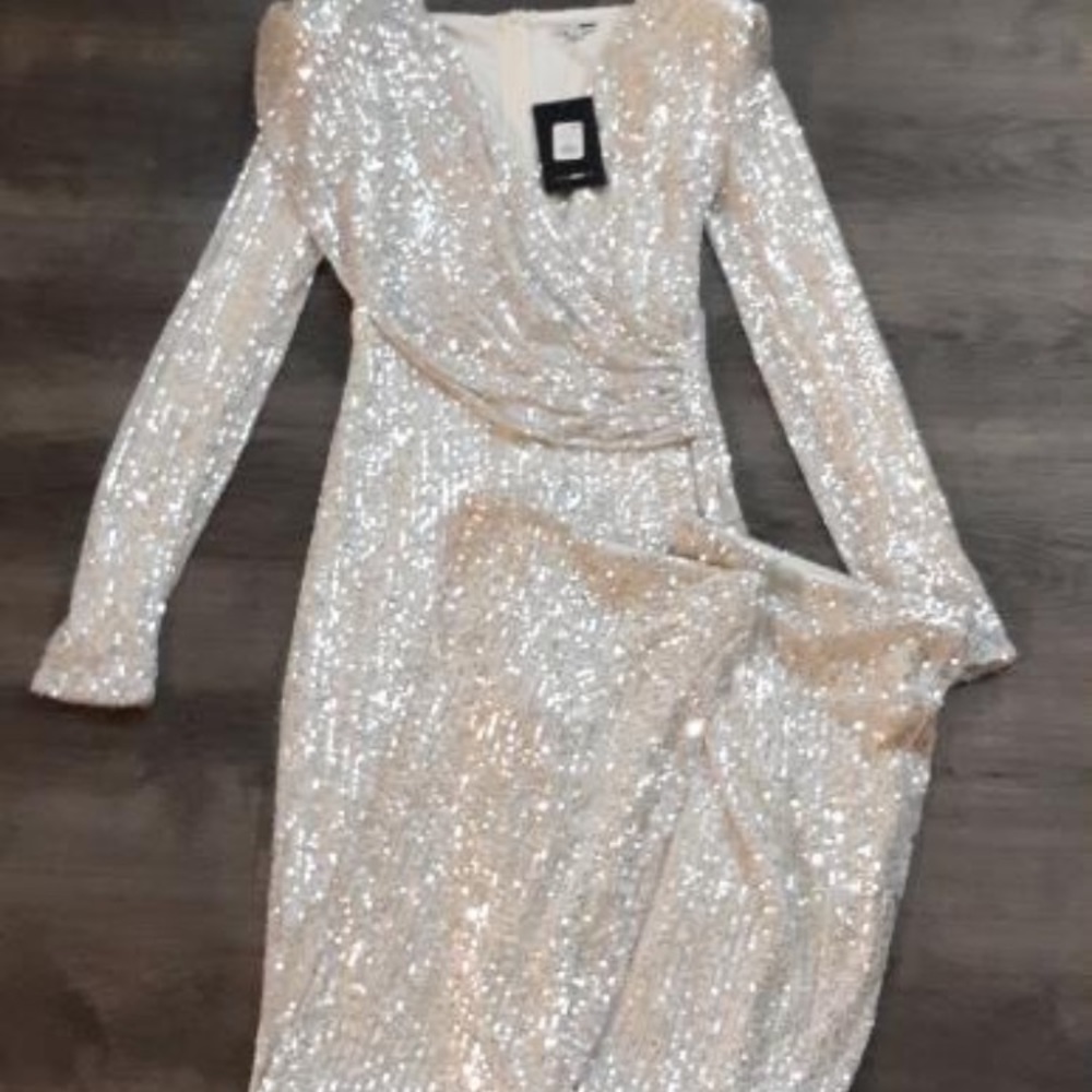 Fashion Nova ‘Samantha Sequin Jumpsuit - Silver’